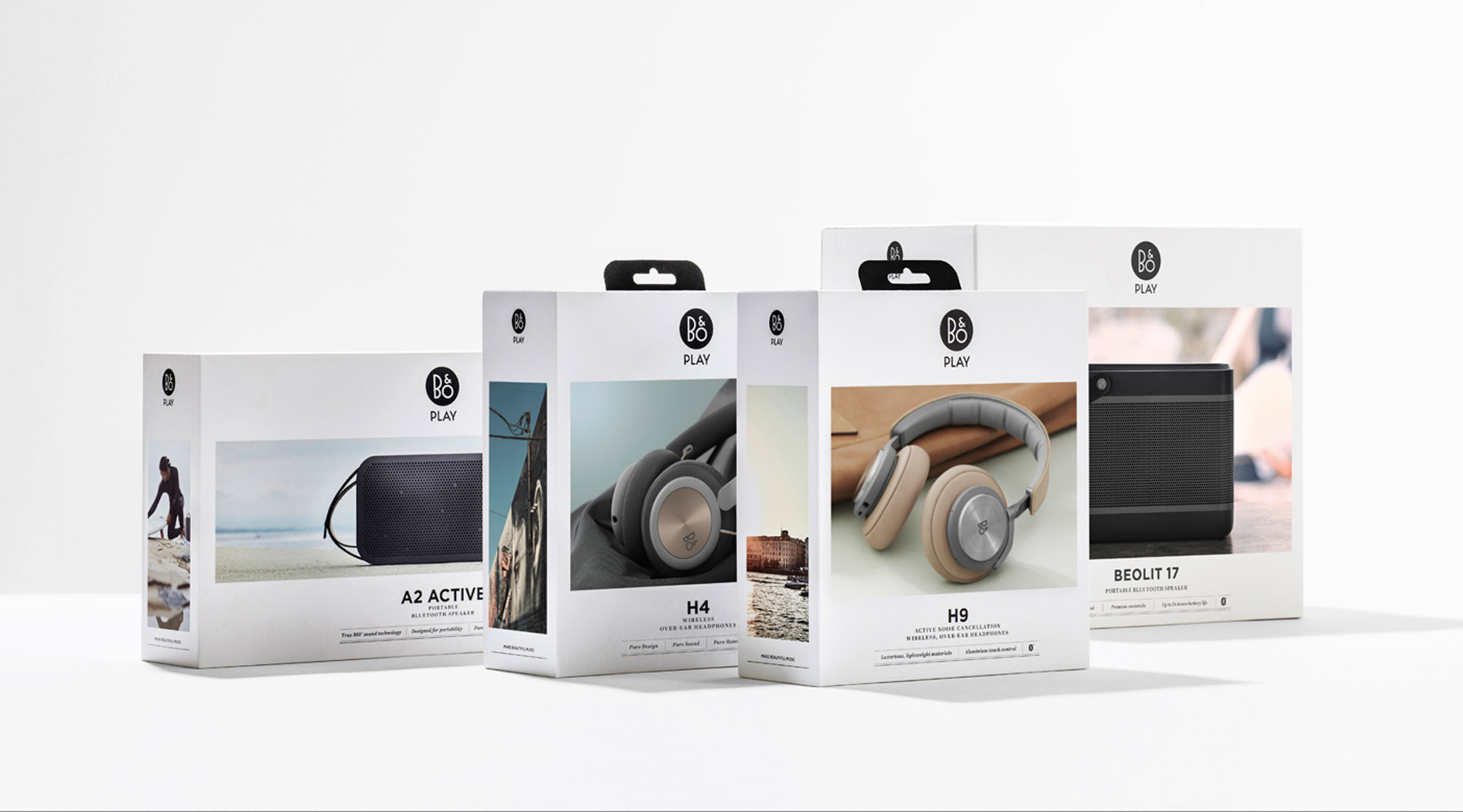 Pearlfisher redesigns the packaging for leading audio lifestyle brand, B&O Play, the challenger sibling to icon, Bang & Olufsen.